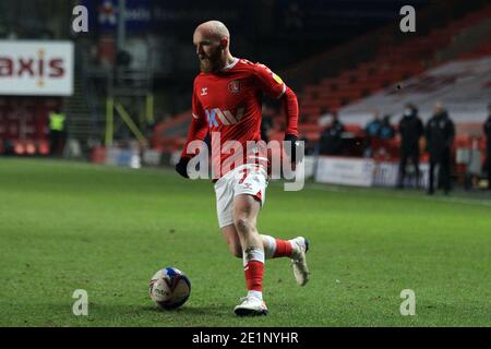 Londra, Regno Unito. 8 gennaio 2021. Jonny Williams di Charlton Athletic in azione durante il gioco. EFL Skybet football League One match, Charlton Athletic contro Accrington Stanley alla Valley di Londra venerdì 8 gennaio 2021. Questa immagine può essere utilizzata solo per scopi editoriali. Solo per uso editoriale, è richiesta una licenza per uso commerciale. Nessun utilizzo nelle scommesse, nei giochi o nelle pubblicazioni di un singolo club/campionato/giocatore. pic by Steffan Bowen/Andrew Orchard sports photography/Alamy Live news Credit: Andrew Orchard sports photography/Alamy Live News Foto Stock