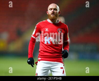 Woolwich, Regno Unito. 8 gennaio 2021. WOOLWICH, Regno Unito, JANUARY08: Charlton Athletic's Jonny Williams durante la Sky Bet League One tra Charlton Athletic e Accrington Stanley at the Valley, Woolwich l'8 gennaio 2021 Credit: Action Foto Sport/Alamy Live News Foto Stock
