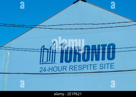 Toronto, Canada - 14 novembre 2020: Un cartello di tregua della durata di 24 ore è visibile a Toronto, Canada. Foto Stock