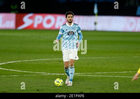 Vigo, Spagna. 8 gennaio 2021. Okay Yokuslu (Celta) Calcio : Spagnolo 'la Liga Santander' match tra RC Celta de Vigo 0-4 Villarreal CF all'Estadio Abanca Balaidos a Vigo, Spagna . Credit: Mutsu Kawamori/AFLO/Alamy Live News Foto Stock