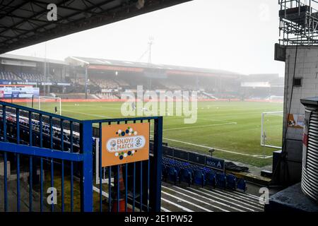 Kenilworth Road, Luton, Bedfordshire, Regno Unito. 9 gennaio 2021. English fa Cup Football, Luton Town contro Reading; Kenilworth Road prima del calcio d'inizio. Credit: Action Plus Sports/Alamy Live News Foto Stock