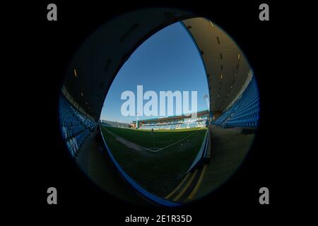 Gillingham, Regno Unito. 09 gennaio 2021. Una visione generale dello stadio prima della partita della Sky Bet League 1 al MEMS Priestfield Stadium, Gillingham Picture di Alan Stanford/Focus Images/Sipa USA 09/01/2021 Credit: Sipa USA/Alamy Live News Foto Stock