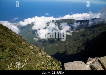 Cielo nuvoloso della montagna Avila nella città di Caracas Foto Stock