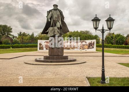 Monumento a Mikhail Kutuzov nella città di Troitsk. Troitsky amministrativo okrug di Mosca. Russia Foto Stock