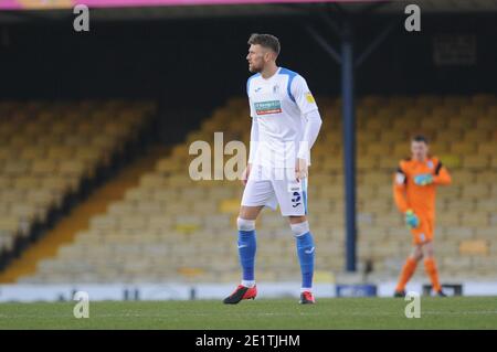 Barrows Patrick Brough durante la partita Sky Bet League 2 tra Southend United e Barrow a Roots Hall, Southend, sabato 9 gennaio 2021. (Credit: Ben Pooley | MI News) Credit: MI News & Sport /Alamy Live News Foto Stock