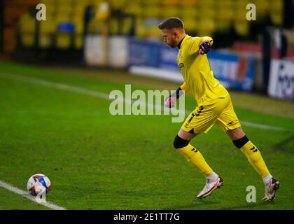 Southend, Regno Unito. 09 gennaio 2021. SOUTHEND, INGHILTERRA - GENNAIO 09: Mark Oxley of Southend United durante Sky Bet League Two tra Southend United e Barrow FC al Roots Hall Stadium, Southend, Regno Unito il 09 Gennaio 2021 Credit: Action Foto Sport/Alamy Live News Foto Stock