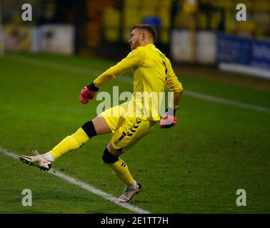 Southend, Regno Unito. 09 gennaio 2021. SOUTHEND, INGHILTERRA - GENNAIO 09: Mark Oxley of Southend United durante Sky Bet League Two tra Southend United e Barrow FC al Roots Hall Stadium, Southend, Regno Unito il 09 Gennaio 2021 Credit: Action Foto Sport/Alamy Live News Foto Stock