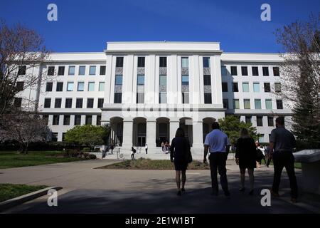 Sacramento, California, Stati Uniti. 14 Marzo 2017. Il Campidoglio della California è la sede del governo della California, situato a Sacramento, la capitale della California. L'edificio ospita le camere del Parlamento di Stato della California, composte dall'Assemblea di Stato della California e dal Senato di Stato della California, insieme all'ufficio del Governatore della California. Credit: Ruaridh Stewart/ZUMA Wire/Alamy Live News Foto Stock