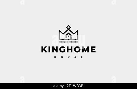 Home King Royal logo disegno illustrazione vettoriale Foto Stock