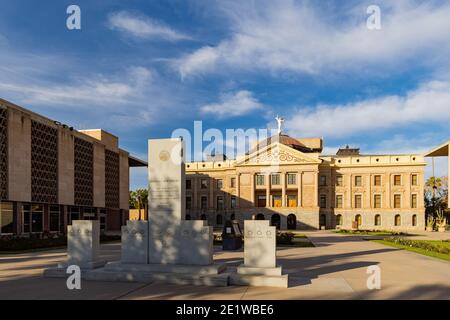 Phoneix, 3 GENNAIO 2021 - Vista esterna del Campidoglio dell'Arizona Foto Stock