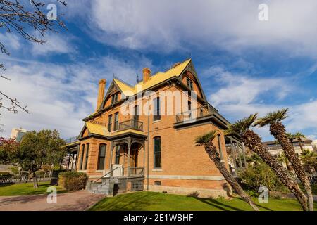 Phoneix, 3 GENNAIO 2021 - Vista esterna del Rosson House Museum Foto Stock