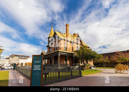 Phoneix, 3 GENNAIO 2021 - Vista esterna del Rosson House Museum Foto Stock