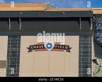 Phoneix, 3 GENNAIO 2021 - Vista esterna del Chase Field Foto Stock