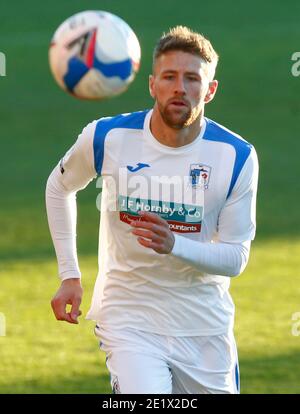 SOUTHEND, INGHILTERRA - GENNAIO 09: Patrick Brough di Barrow durante la Sky Bet League Two tra Southend United e Barrow FC al Roots Hall Stadium, Sud Foto Stock