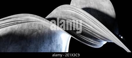 astratto moderno minimalista design bianco forma 3d rendering illustrazione sfondo Foto Stock