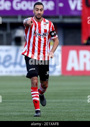 ROTTERDAM, PAESI BASSI - GENNAIO 10: Adil Auassar di Sparta Rotterdam durante la partita olandese Eredivisie tra Sparta Rotterdam e Feyenoord a Het Foto Stock