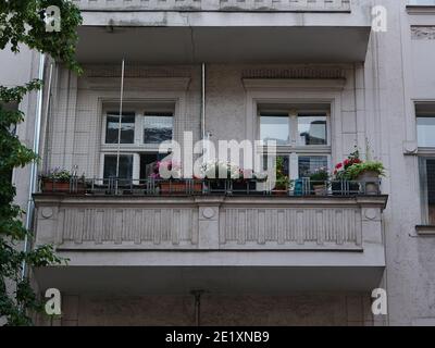 Foto del balcone a Neukölln, Berlino Foto Stock
