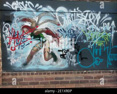 Ready Player One, Props Ready Player One, graffiti Ready Player One, Jewellery Quarter Foto Stock