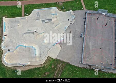 DefaultSkate Park a Lewes, Sussex Regno Unito Foto Stock