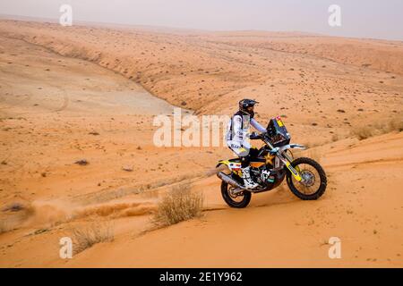 02 Quintanilla Pablo (chl), Husqvarna, Rockstar Energy Husqvarna Factory Racing, Moto, Bike, azione durante la settima tappa della Dakar 2021 tra Ha'il e Sakaka, in Arabia Saudita il 10 gennaio 2021 - Photo Florent Gooden / DPPI / LM Foto Stock