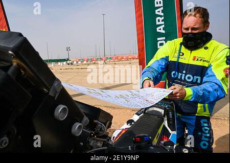 Michek Martin (cze), KTM, Orion - Moto Racing Group (MRG), Moto, Bike, ritratto durante la settima tappa della Dakar 2021 tra Ha'il e Sakaka, in Arabia Saudita il 10 gennaio 2021 - Foto Eric Vargiolu / DPPI / LM Foto Stock