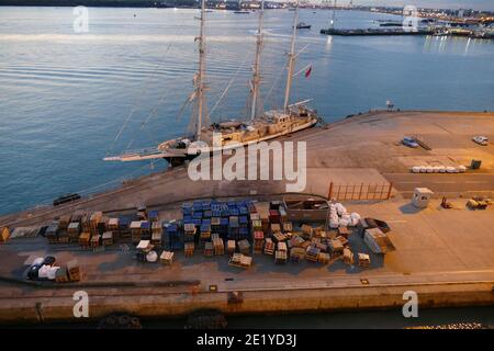 STS Lord Nelson nel porto di Southampton 2016 Foto Stock