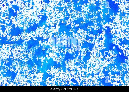 Blu azzurro turchese astratto acquerello sfondo senza cuciture per texture sfondi e web banner di progettazione Foto Stock