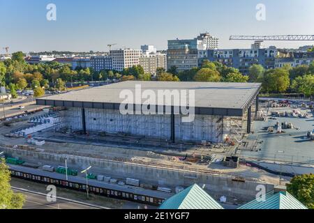 Baustelle, Neue Nationalgalerie, Potsdamer Strasse, nel quartiere Mitte di Berlino, Deutschland Foto Stock