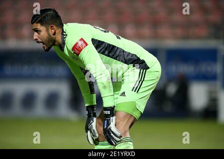 LEUVEN, BELGIO - GENNAIO 10: L-R: Rafael Romo di OH Leuven durante la Pro League match tra OH Leuven e RSC Anderlecht a Stayen il 10 gennaio, Foto Stock