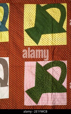 PA olandese stile amish quilt Foto Stock