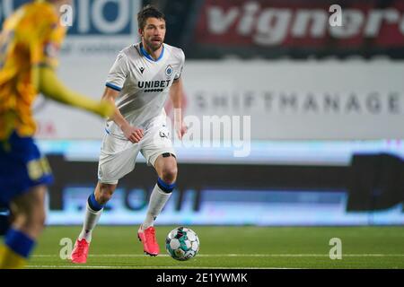 SINT TRUIDEN, BELGIO - GENNAIO 10: Brandon Mechele del Club Brugge durante la Pro League match tra STVV e Club Brugge a Stayen il 10 gennaio 2021 a Sint Truiden, Belgio (Foto di Jeroen Meuwsen Fotografie/BSR AgencyOrange PicturesAlamy Live News) Foto Stock