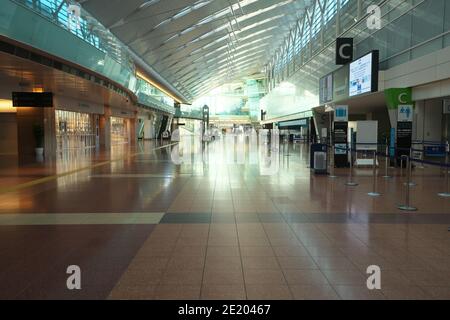 Tokyo, Giappone-23 giugno 2020: Banco di check-in per l'aeroporto internazionale di Haneda, terminal 2 Foto Stock