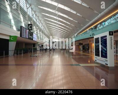 Tokyo, Giappone-23 giugno 2020: Banco di check-in per l'aeroporto internazionale di Haneda, terminal 2 Foto Stock