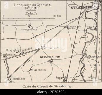 1922 grande Prix francese - Circuito de Strasbourg. Foto Stock