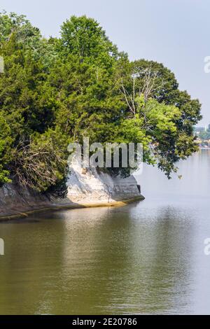 Alabama Demopolis Tombigbee River Water, White Bluff Selma gesso, Foto Stock