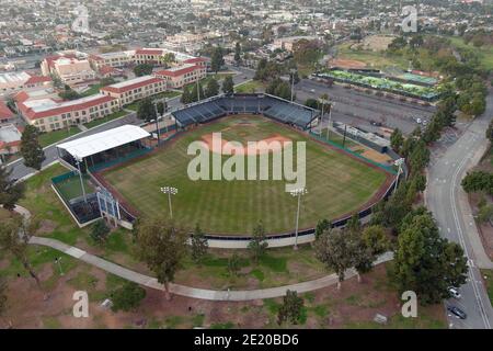 Una vista generale di Blair Field, sabato 9 gennaio 2021, a Long Beach, California. Lo stadio, aperto nel 1958 e situato nel Parco delle attività ricreative, è stato chiamato af Foto Stock