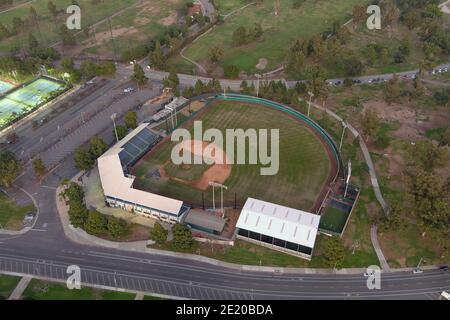 Una vista generale di Blair Field, sabato 9 gennaio 2021, a Long Beach, California. Lo stadio, aperto nel 1958 e situato nel Parco delle attività ricreative, è stato chiamato af Foto Stock