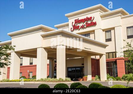 Alabama Dothan Hampton Inn & Suites hotel motel, entrata fronte esterno, Foto Stock