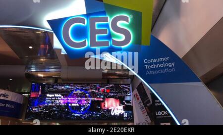 Foto non datata del CES show a Las Vegas. La più grande fiera mondiale sulla tecnologia di consumo inizia più tardi lunedì come evento interamente virtuale per la prima volta, poiché l'industria tecnologica si adatta alla pandemia di coronavirus in corso. Foto Stock