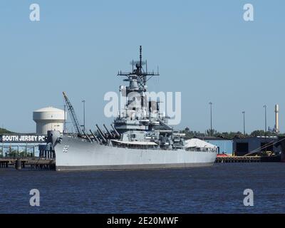 Immagine della corazzata New Jersey a Philadelphia. Foto Stock