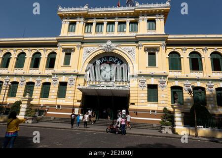 Sede centrale di Bu Dien Post nella città di ho Chi Mihn Foto Stock