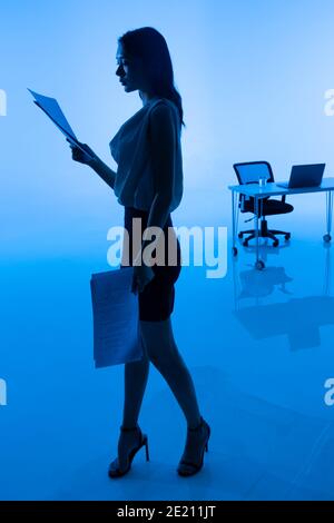 Documenti aziendali MS in ufficio Foto Stock