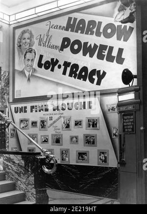 JEAN HARLOW WILLIAM POWELL MYRNA LOY E SPENCER TRACY IN LIBELED LADY 1936 regista JACK CONWAY Metro Goldwyn Mayer Foto Stock