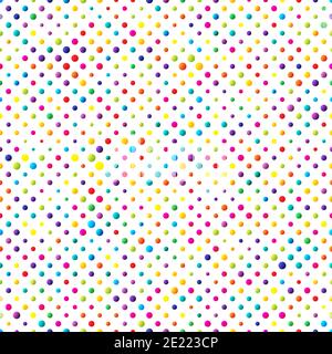 Colorato mano disegnato astratto sfondo Polka dot pattern Dotwork Foto Stock