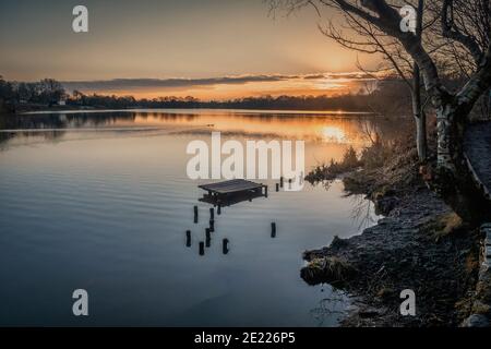 Carr Mill Dam è una zona incredibilmente bella con facili collegamenti di viaggio tra Liverpool e Manchester situate a St Helens. Non solo il più grande entroterra Foto Stock