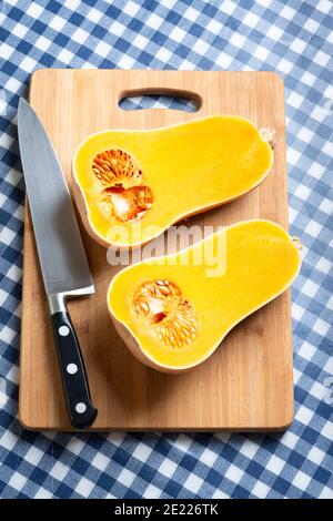 Butternut Squash-Cucurbita moschata 'Butternut Foto Stock