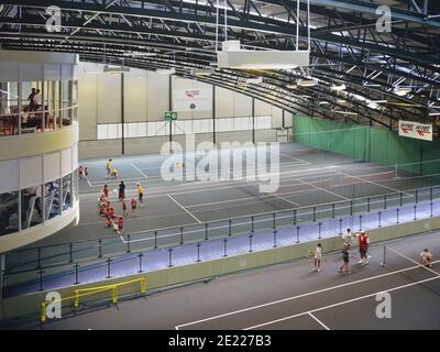 Vista interna del Southend Leisure & Tennis Center, noto anche come Garon Park. Un centro sportivo situato a Southend-on-Sea, Essex, Inghilterra. REGNO UNITO Foto Stock