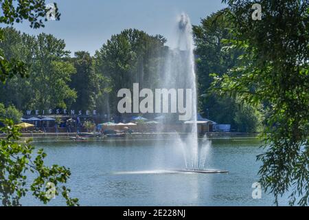 Weisser vedere, Weissensee, Berlino, Deutschland / lago Weißensee Foto Stock