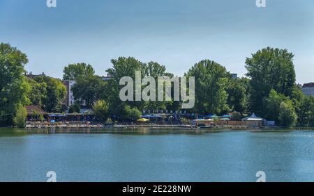 Strandbad, Weisser See, Weissensee, Berlino, Deutschland / Weißensee Foto Stock