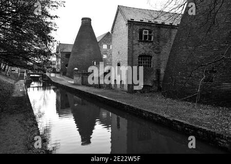 Forni vecchi a Coalport China Museum, Ironbridge, Shropshire Foto Stock